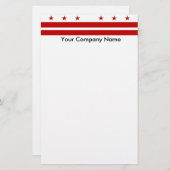 Papeterie avec drapeau de Washington DC (Devant / Derrière)