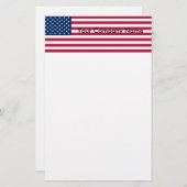 Papeterie avec Drapeau des États-Unis d'Amérique (Devant / Derrière)