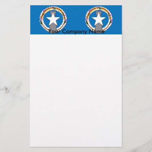 Papeterie avec drapeau des îles Mariannes du Nord (Devant)