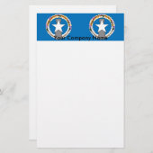 Papeterie avec drapeau des îles Mariannes du Nord (Devant / Derrière)