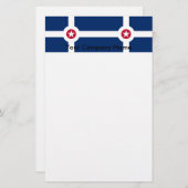 Papeterie avec Drapeau d'Indianapolis City, USA (Devant / Derrière)