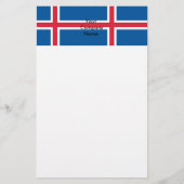 Papeterie avec Drapeau d'Islande (Devant)