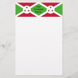 Papeterie avec Drapeau du Burundi
