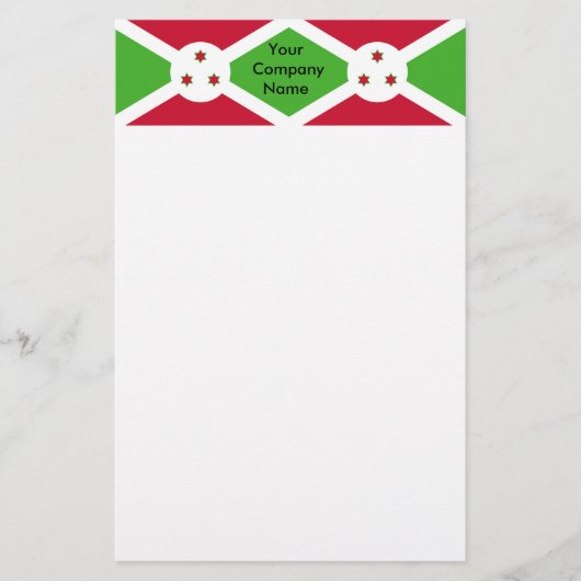 Papeterie avec Drapeau du Burundi (Devant)