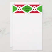 Papeterie avec Drapeau du Burundi (Devant / Derrière)