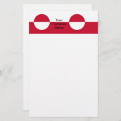 Papeterie avec drapeau du Groenland (Devant / Derrière)