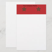 Papeterie avec Drapeau du Maroc (Devant / Derrière)