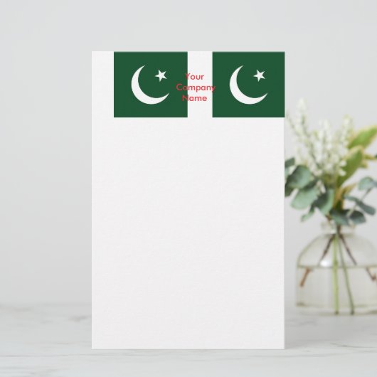 Papeterie avec Drapeau du Pakistan (Debout devant)