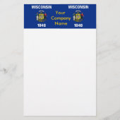 Papeterie avec Drapeau du Wisconsin (Devant)