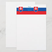 Papeterie avec le drapeau de la Slovaquie (Devant / Derrière)