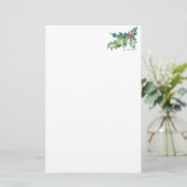 Papeterie avec le houx et les baies (Debout devant)