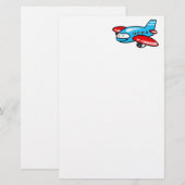 Papeterie avion de bande dessinée (Devant / Derrière)