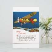 Papeterie Avion de Noël Vintage (Debout devant)