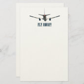 Papeterie Avion en fuite (Devant / Derrière)