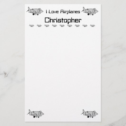 Papeterie Avion stationnaire (Devant)