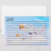 Papeterie Avions du mustang de Houston (Devant / Derrière)