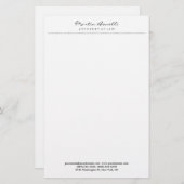 Papeterie Avocat blanc à la loi Excellent Traditionnel Simpl (Devant / Derrière)