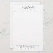 Papeterie Avocat blanc à la loi Excellent Traditionnel Simpl (Devant / Derrière)