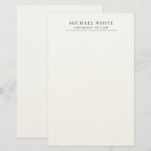 Papeterie Avocat minimaliste professionnel (Devant / Derrière)