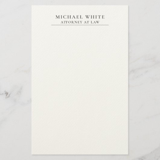 Papeterie Avocat minimaliste professionnel (Devant)