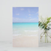 Papeterie Azure Blue Caribbean Tropical Beach (Debout devant)