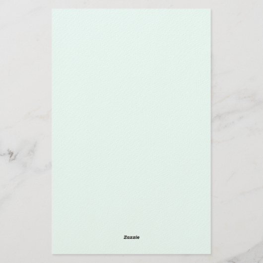 Papeterie Azure Blue Simple Plain Minimalist Elegant Modern (Dos)