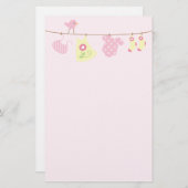 Papeterie Baby Laundry (rose) (Devant / Derrière)