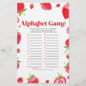 Papeterie Baby shower Alphabet de fraises Berry (Devant)