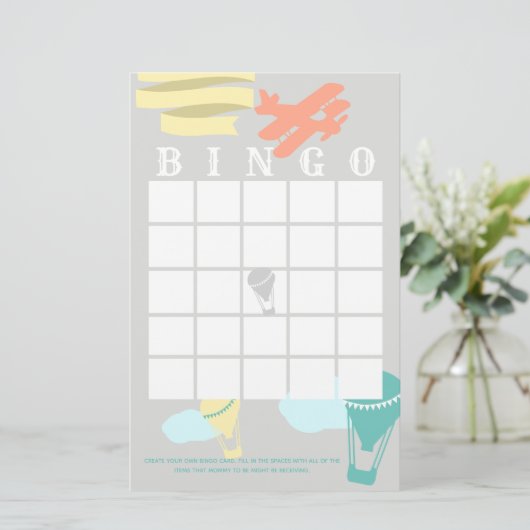 Papeterie Baby shower aventure Bingo (Debout devant)