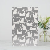 Papeterie Bad Cats Knocking Stuff Over, White Cats on Black (Debout devant)