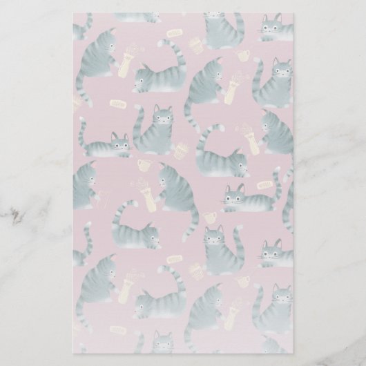 Papeterie Bad Grey Tabby Chats Frapper Tout (Devant)