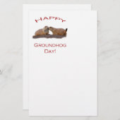 Papeterie Baiser de jour de Groundhog (Devant / Derrière)