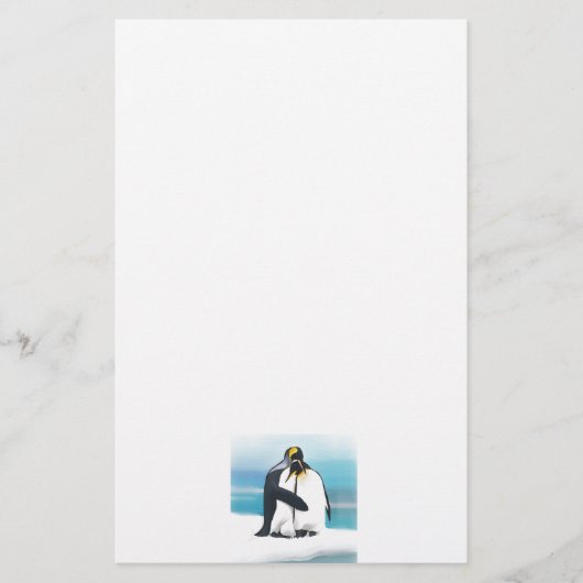 Papeterie Baisers d'amour de pingouin (Devant)