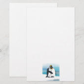 Papeterie Baisers d'amour de pingouin (Devant / Derrière)
