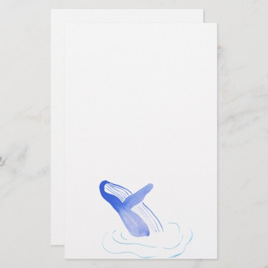 Papeterie Baleine pourpre (Devant / Derrière)