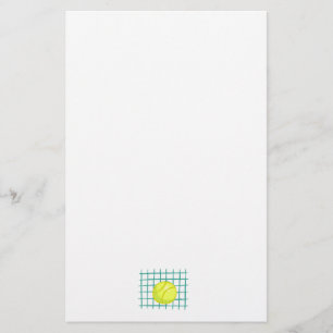 Papeterie balle de tennis et net simple graphique