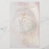 Papeterie Ballerina Pose de danse lin blanc (Devant)