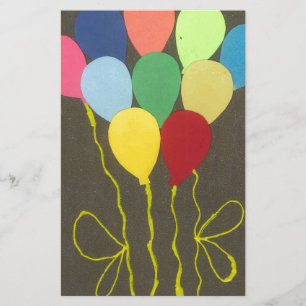 Papeterie Ballons d'anniversaire colorés Design graphique