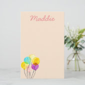 Papeterie Ballons d'aquarelle pastel mignons (Debout devant)