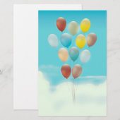 Papeterie Ballons Flottants Vintage (Devant / Derrière)