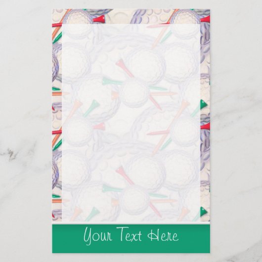 Papeterie Balls de golf mignonnes et Motif Tee - shirt (Devant)