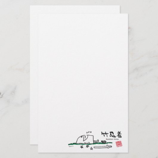Papeterie bamboo ninja (Devant / Derrière)