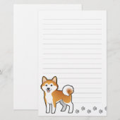 Papeterie Bande dessinée Akita Inu/Shiba Inu (Devant / Derrière)