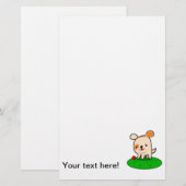 Papeterie Bande dessinée mignonne de chiot (Devant / Derrière)