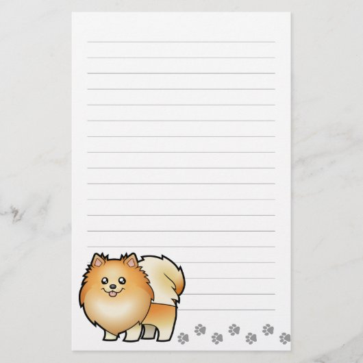 Papeterie Bande dessinée Pomeranian (Devant)