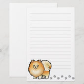 Papeterie Bande dessinée Pomeranian (Devant / Derrière)