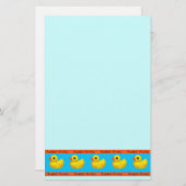 Papeterie Bande Ducky en caoutchouc Feuilles fixes (Devant / Derrière)