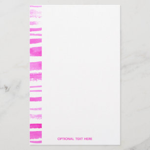 Papeterie Bandes d'aquarelle rose moderne