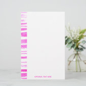 Papeterie Bandes d'aquarelle rose moderne (Debout devant)