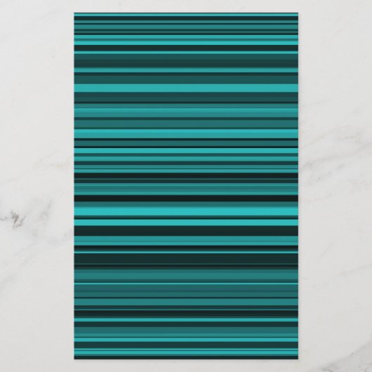 Papeterie Bandes noires turquoises (Devant)